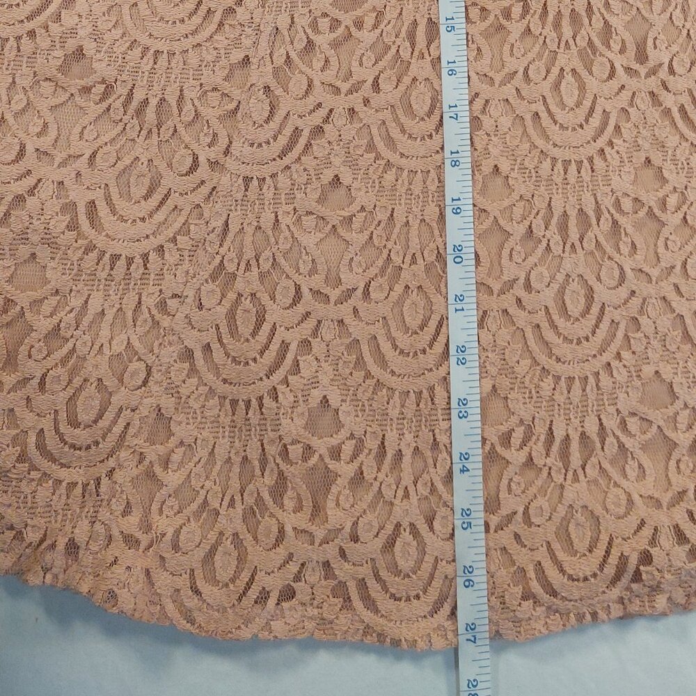 Women's Blush Pink EVRI Boho Crochet Lace Lined Sleeveless Tank Top Size 4X - Picture 8 of 16